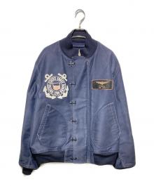 TOYS MCCOY（トイズマッコイ）の古着「FRONT HOOK BUGS BUNNY DECK JACKET」｜ネイビー