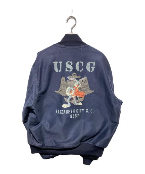 TOYS MCCOY（トイズマッコイ）TOYS McCOY (トイズマッコイ) FRONT HOOK BUGS BUNNY DECK JACKET ネイビー サイズ:44の古着・服飾アイテム