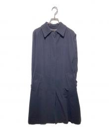 MARGARET HOWELL（マーガレットハウエル）の古着「ウールバルマカーンコート」｜ネイビー