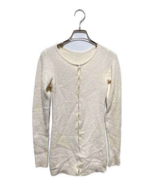 yo BIOTOP（ヨー ビオトープ）yo BIOTOP (ヨー ビオトープ) cashmere hook long cardigan アイボリー サイズ:FREEの古着・服飾アイテム