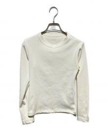 JENNE（ジェンヌ）の古着「日本製長袖リブトップス」｜ホワイト