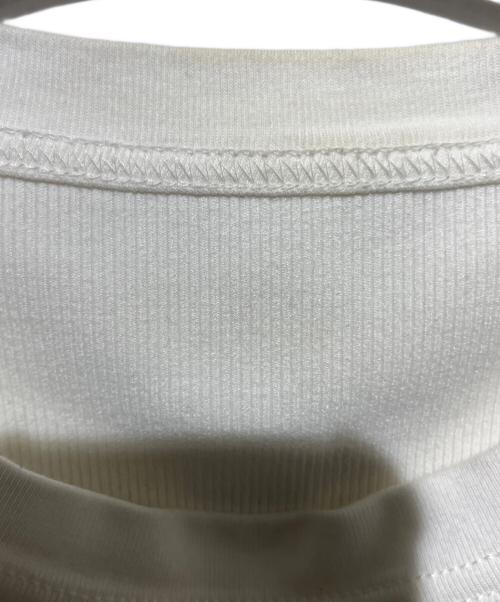 JENNE（ジェンヌ）JENNE (ジェンヌ) 日本製長袖リブトップス ホワイト サイズ:Ｌの古着・服飾アイテム