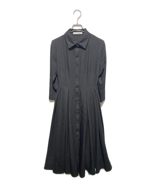 JENNE（ジェンヌ）JENNE (ジェンヌ) ラインタックフレアワンピース ブラック サイズ:Mの古着・服飾アイテム