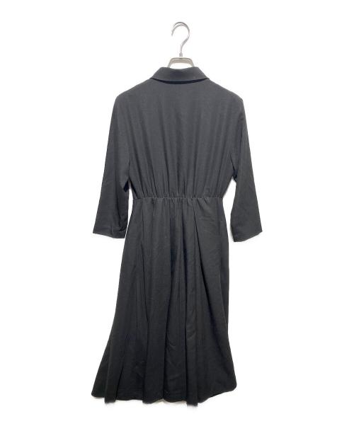 JENNE（ジェンヌ）JENNE (ジェンヌ) ラインタックフレアワンピース ブラック サイズ:Mの古着・服飾アイテム