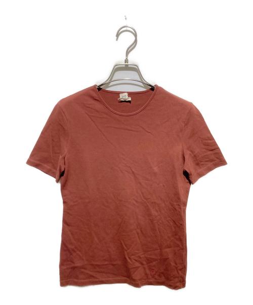 HERMES（エルメス）HERMES (エルメス) 裾H刺繍半袖カットソー パープル サイズ:38の古着・服飾アイテム