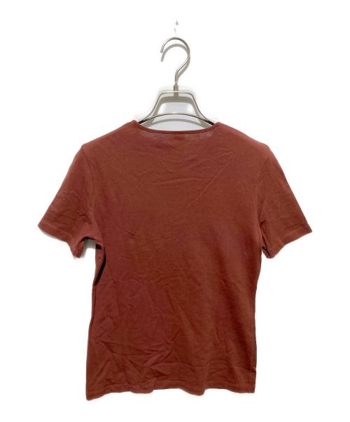 HERMES（エルメス）HERMES (エルメス) 裾H刺繍半袖カットソー パープル サイズ:38の古着・服飾アイテム