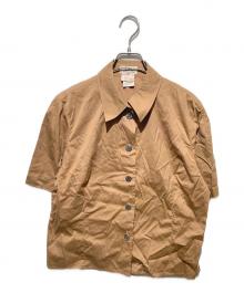 HERMES（エルメス）の古着「セリエボタン半袖シャツ」｜ブラウン