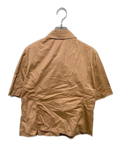HERMES（エルメス）HERMES (エルメス) セリエボタン半袖シャツ ブラウン サイズ:40の古着・服飾アイテム