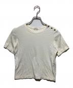 HERMESエルメス）の古着「肩セリエボタンTシャツ」｜ホワイト