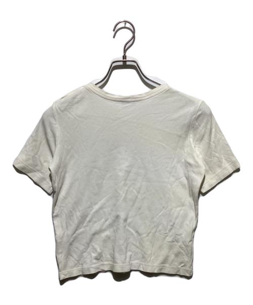 HERMES（エルメス）HERMES (エルメス) 肩セリエボタンTシャツ ホワイト サイズ:36の古着・服飾アイテム