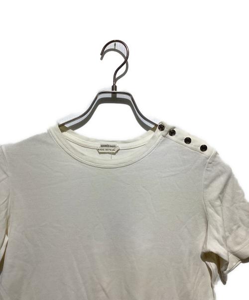 HERMES（エルメス）HERMES (エルメス) 肩セリエボタンTシャツ ホワイト サイズ:36の古着・服飾アイテム