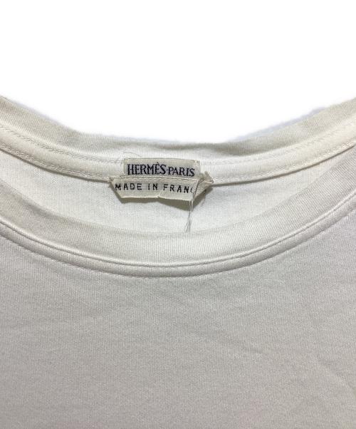 HERMES（エルメス）HERMES (エルメス) 肩セリエボタンTシャツ ホワイト サイズ:36の古着・服飾アイテム
