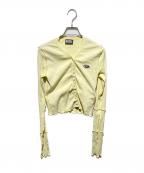 DIESELディーゼル）の古着「T-RIBBY-OPEN/ロゴリブカットソー」｜イエロー