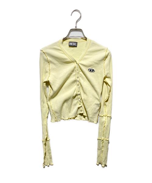 DIESEL（ディーゼル）DIESEL (ディーゼル) T-RIBBY-OPEN/ロゴリブカットソー イエロー サイズ:Ｌの古着・服飾アイテム