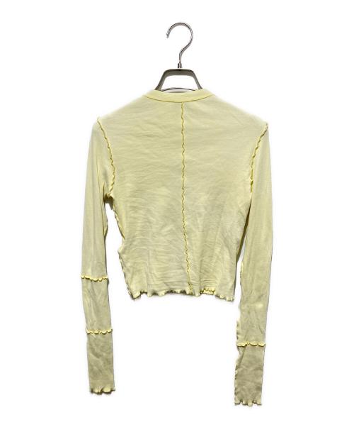 DIESEL（ディーゼル）DIESEL (ディーゼル) T-RIBBY-OPEN/ロゴリブカットソー イエロー サイズ:Ｌの古着・服飾アイテム