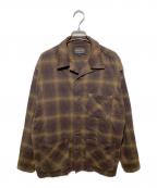PENDLETONペンドルトン）の古着「コットンシャギーオープンカラーシャツ」｜ブラウン