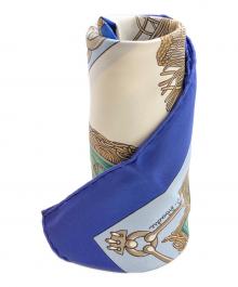 HERMES（エルメス）の古着「Cliquetis /大判スカーフ」｜ブルー