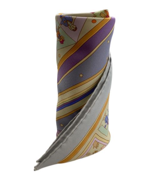 HERMES（エルメス）HERMES (エルメス) DONNER LA MAIN/シルクスカーフ(手を差し伸べる) ブルー 未使用品の古着・服飾アイテム