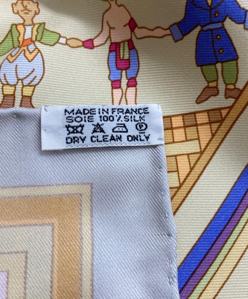 HERMES（エルメス）HERMES (エルメス) DONNER LA MAIN/シルクスカーフ(手を差し伸べる) ブルー 未使用品の古着・服飾アイテム