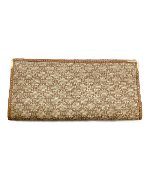 CELINE（セリーヌ）CELINE (セリーヌ) マカダム柄長財布 ベージュの古着・服飾アイテム