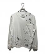 Maison MIHARA YASUHIROメゾン ミハラ ヤスヒロ）の古着「25AW EMBELLISHED BLEACHED L/S TEE」｜ホワイト