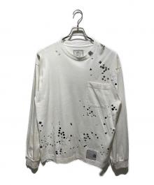 Maison MIHARA YASUHIRO（メゾン ミハラ ヤスヒロ）の古着「25AW EMBELLISHED BLEACHED L/S TEE」｜ホワイト