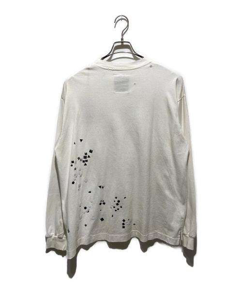 Maison MIHARA YASUHIRO（メゾン ミハラ ヤスヒロ）Maison MIHARA YASUHIRO (メゾン ミハラ ヤスヒロ) 25AW EMBELLISHED BLEACHED L/S TEE ホワイト サイズ:44 未使用品の古着・服飾アイテム