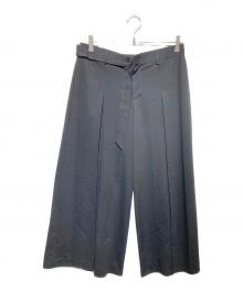 TRAPEZE（トラピーズ）の古着「V Belt Wide Trousers」｜ブラック