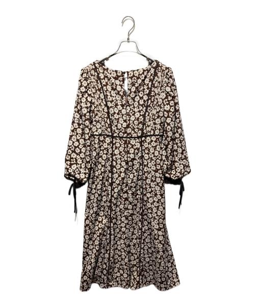HER LIP TO（ハーリップトゥ）Her lip to (ハーリップトゥ) ブラウスワンピース ブラウン サイズ:Sの古着・服飾アイテム