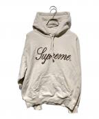 SUPREMEシュプリーム）の古着「embroidered script hooded sweatshirt」｜アイボリー