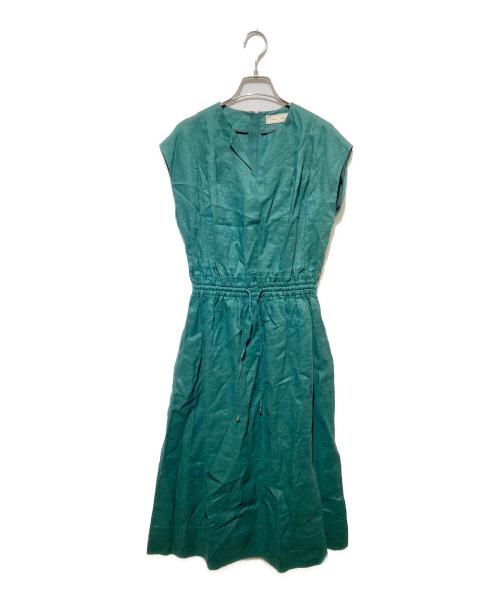 ebure（エブール）EBURE (エブール) Ron Herman (ロンハーマン) 別注 Soft Linen Dress グリーン サイズ:36 未使用品の古着・服飾アイテム