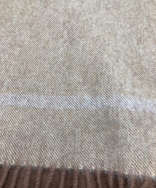 JOHNSTONS OF ELGIN（ジョンストンズオブエルガン）JOHNSTONS OF ELGIN (ジョンストンズオブエルガン) カシミヤマフラー ブラウン×ベージュの古着・服飾アイテム