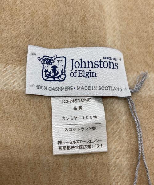 JOHNSTONS OF ELGIN（ジョンストンズオブエルガン）JOHNSTONS OF ELGIN (ジョンストンズオブエルガン) カシミヤマフラー ブラウン×ベージュの古着・服飾アイテム