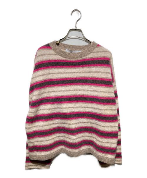 FRAMeWORK（フレームワーク）FRAMeWORK (フレームワーク) マルチボーダープルオーバー ピンク×ベージュ サイズ:FREE 未使用品の古着・服飾アイテム