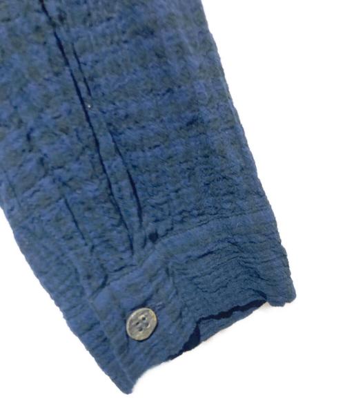 plantation（プランテーション）plantation (プランテーション) シアサッカーシャツ ネイビー サイズ:2の古着・服飾アイテム