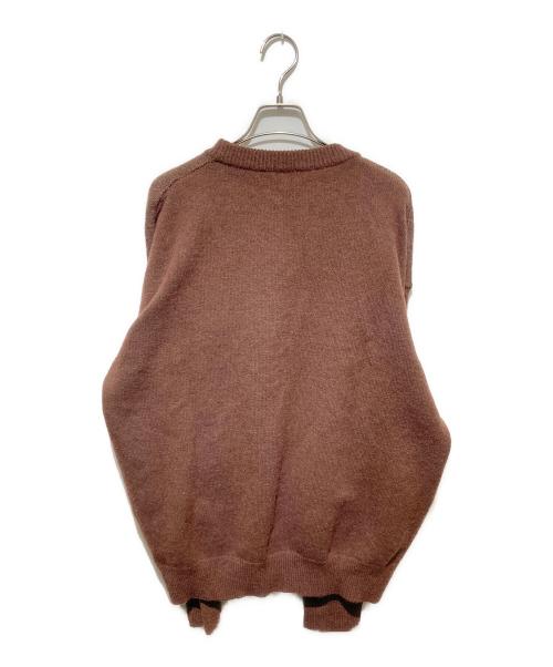 CONP（コンプ）conp (コンプ) デザインニット ブラウン サイズ:Mの古着・服飾アイテム