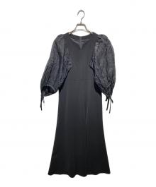 Adam et Rope（アダム エ ロペ）の古着「シアースリーブコンビドレス」｜ブラック