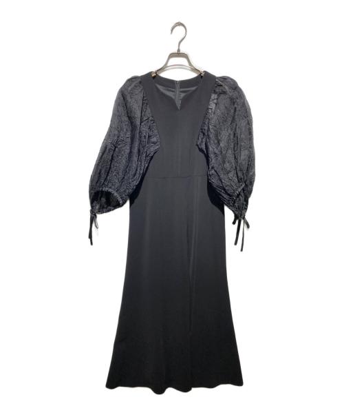 Adam et Rope（アダム エ ロペ）Adam et Rope (アダム エ ロペ) シアースリーブコンビドレス ブラック サイズ:38 未使用品の古着・服飾アイテム
