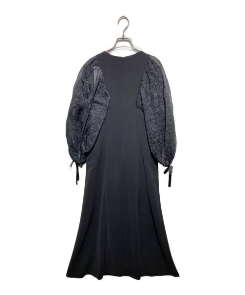 Adam et Rope（アダム エ ロペ）Adam et Rope (アダム エ ロペ) シアースリーブコンビドレス ブラック サイズ:38 未使用品の古着・服飾アイテム