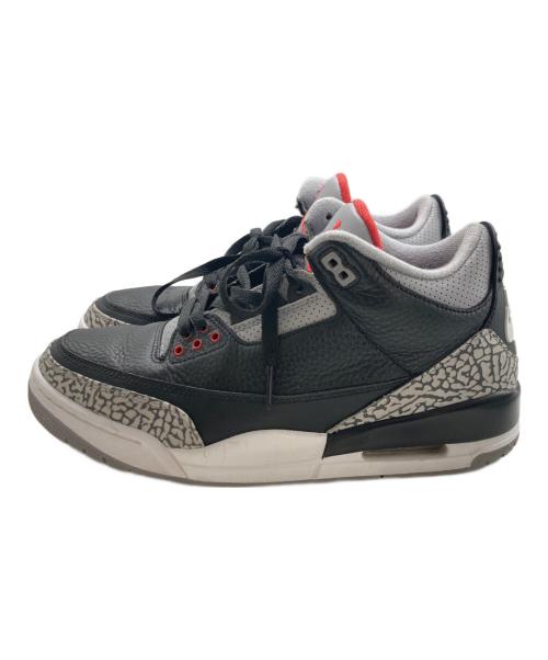 NIKE（ナイキ）NIKE (ナイキ) Air Jordan 3 Retro OG ブラック×グレー サイズ:27ｃｍの古着・服飾アイテム