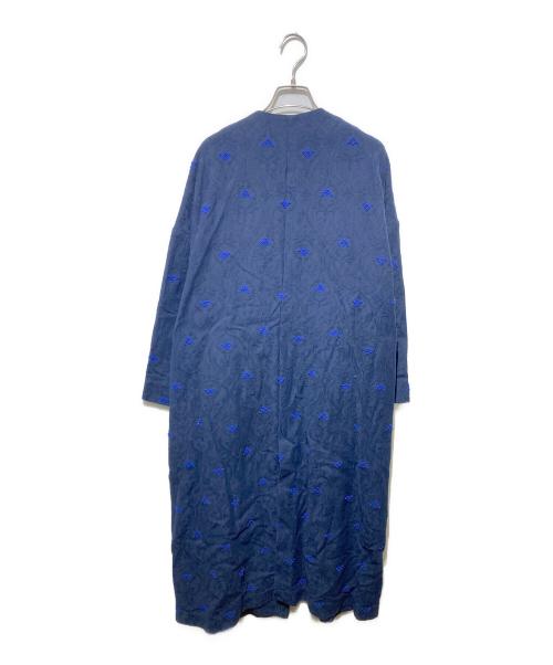 house of lotus（ハウスオブロータス）HOUSE OF LOTUS (ハウスオブロータス) ボタニカル刺繍ローブコート ネイビー サイズ:Mの古着・服飾アイテム