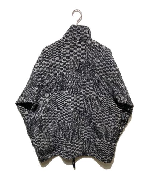 Engineered Garments（エンジニアドガーメンツ）Engineered Garments (エンジニアドガーメンツ) ZIP MOCK NECK Block Jacquard ブラック×グレー サイズ:Sの古着・服飾アイテム