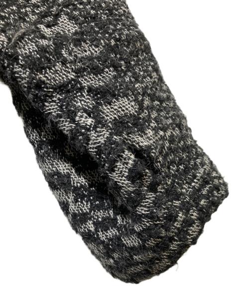 Engineered Garments（エンジニアドガーメンツ）Engineered Garments (エンジニアドガーメンツ) ZIP MOCK NECK Block Jacquard ブラック×グレー サイズ:Sの古着・服飾アイテム