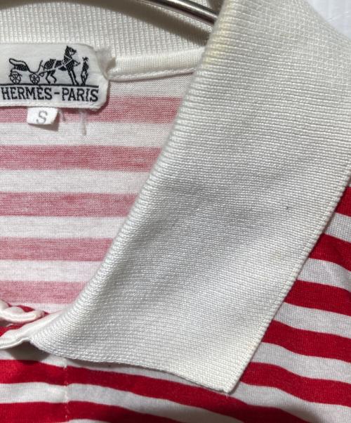 HERMES（エルメス）HERMES (エルメス) マリン国旗ポロシャツ レッド サイズ:Sの古着・服飾アイテム