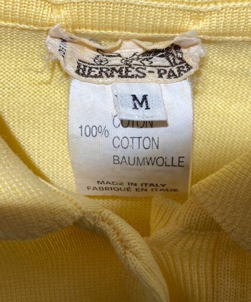 HERMES（エルメス）HERMES (エルメス) セリエボタニットポロシャツ イエロー サイズ:Mの古着・服飾アイテム
