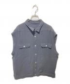 RICK OWENSリックオウエンス）の古着「21ss NO SLEEVE SHIRTS」｜ブラック