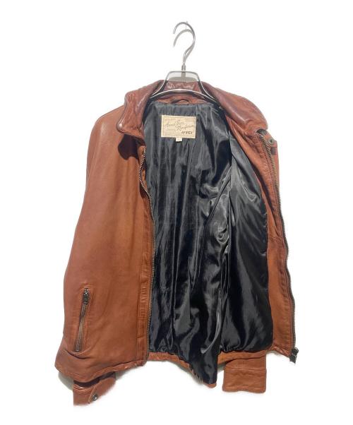 AVIREX（アヴィレックス）AVIREX (アヴィレックス) Sheep Skin Riders Jacket ブラウン サイズ:XLの古着・服飾アイテム
