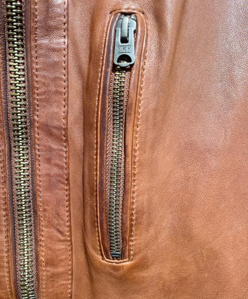 AVIREX（アヴィレックス）AVIREX (アヴィレックス) Sheep Skin Riders Jacket ブラウン サイズ:XLの古着・服飾アイテム