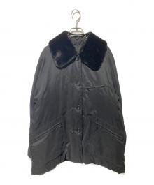 Max Mara WEEK END LINE（マックスマーラ ウイークエンドライン）の古着「エコファー付き中綿ジャケット」｜ブラック