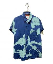 PAUL SMITH（ポールスミス）の古着「SCREEN FLORAL ノースリーブシャツ」｜ネイビー×ブルー